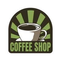 koffie winkel logo embleem sjabloon vector