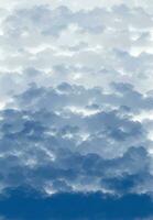 blauw waterverf wolk en lucht. hand- geschilderd waterverf lucht en wolken. abstract waterverf achtergrond. vector illustratie. waterverf wolk. blauw waterverf achtergrond voor texturen achtergronden