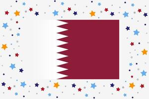 qatar vlag onafhankelijkheid dag viering met sterren vector