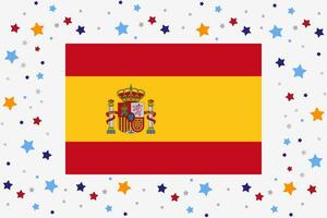 Spanje vlag onafhankelijkheid dag viering met sterren vector