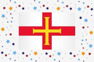 Guernsey vlag onafhankelijkheid dag viering met sterren vector