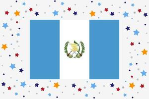 Guatemala vlag onafhankelijkheid dag viering met sterren vector