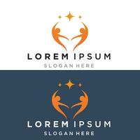 succes mensen ster logo vector ontwerp sjabloon