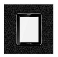 tablet pictogram vectorillustratie op leer background vector