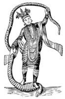 Vishnu in de 8e avatar vector