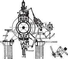 sulzer verdeling, wijnoogst gravure. vector