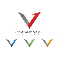 v brief logo sjabloon vector