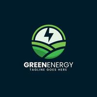 groen energie macht logo ontwerp vector