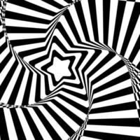 zwart-wit hypnotische achtergrond. vectorillustratie. vector