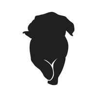 vector, geïsoleerd zwart silhouet van een hond vector