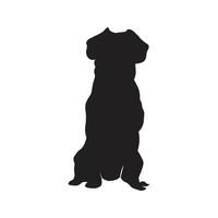 vector, geïsoleerd zwart silhouet van een hond vector