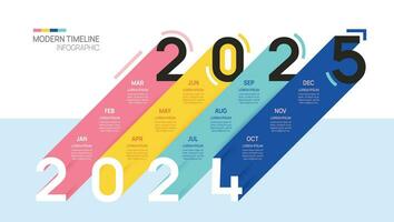 bedrijf stap tijdlijn infographic 2024 sjabloon. modern mijlpaal element tijdlijn diagram kalender en 4 kwartaal onderwerpen, vector infographics.