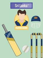 cricket pictogrammen sri lanka team vector