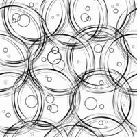 de patroon naadloos. cirkels, druppels, bubbels. willekeurig lijnen, slagen, schetsen. vector abstract textuur, achtergrond.