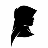vrouw moslim silhouet vector illustratie. vrouw moslim met hijab voor eid mubarak. Ramadan ontwerp grafisch in moslim cultuur en Islam religie