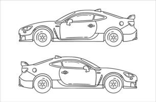 tekening stijl sport- auto vector