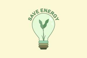 energie besparing licht lamp. groen energie. ecologie licht lamp. vector illustratie.