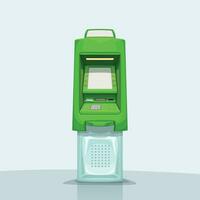 Geldautomaat Aan helder achtergrond vector