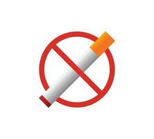 niet roken-logo. verboden teken icoon. platte ontwerpstijl. vector illustratie