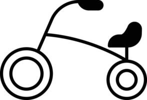 baby fiets solide glyph vector illustratie