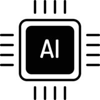 ai spaander solide glyph vector illustratie