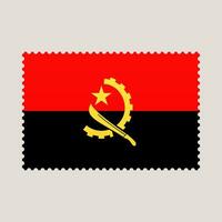 Angola vlag port stempel. vector illustratie nationaal vlag geïsoleerd Aan licht achtergrond