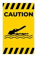 alligator teken, alligator Oppervlakte teken vector