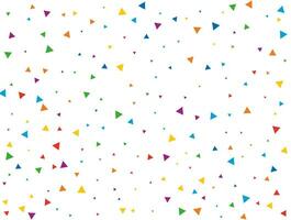 nieuw jaar driehoekig confetti. licht regenboog schitteren confetti achtergrond. gekleurde feestelijk structuur vector