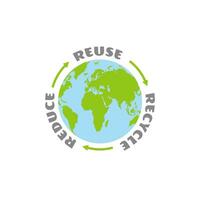 3r campagne, verminderen hergebruik recycle illustratie vector