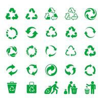 divers groen recycle symbool verzameling vector