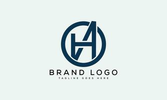brief ha logo ontwerp vector sjabloon ontwerp voor merk.