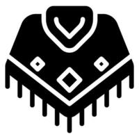 poncho glyph icoon vector