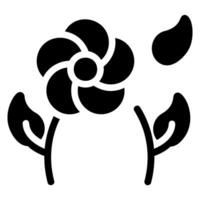 bloem glyph icoon vector