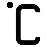 Celsius glyph icoon vector