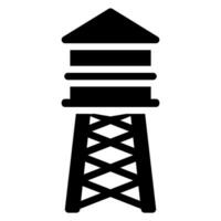 watertoren glyph icoon vector