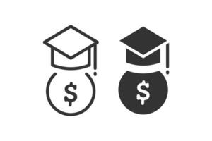 leerling ondersteuning met geld icoon. vector illustratie ontwerp.
