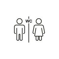 wc teken icoon. mans en dames toilet vector