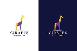 moderne gradiënt giraffe logo kleurrijke abstract vector