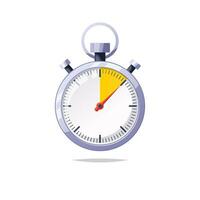 zilver stopwatch telt tijd vector geïsoleerd Aan wit achtergrond.