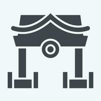 icoon altaar. verwant naar Ninja symbool. glyph stijl. gemakkelijk ontwerp bewerkbaar. gemakkelijk illustratie vector
