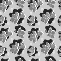 vector naadloze patroon contour bloemen met geopende bladeren en knoppen op een contrasterende achtergrond met stippen. botanische illustratie voor stoffen, textiel, wallpapers, papers, achtergronden.