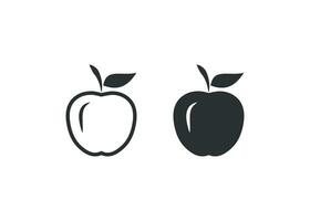 appel icoon. fruit vector. voedsel illustratie. vector