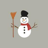 sneeuwman icoon. Kerstmis sneeuw Mens illustratie symbool. teken nieuw jaar decoratie vector