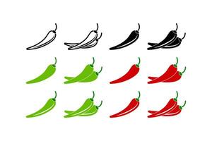 Chili icoon. peper symbool. teken paprika vector. vector