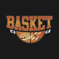 vector illustratie Aan de thema van basketbal. t-shirt grafiek, poster, banier, folder, afdrukken en ansichtkaart