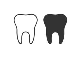 tand icoon. tanden symbool. teken tandheelkundig vector vlak.