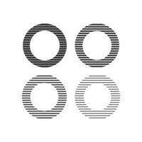 lijnen in circulaire vorm icoon. meetkundig voorwerp symbool. teken straal vector. vector