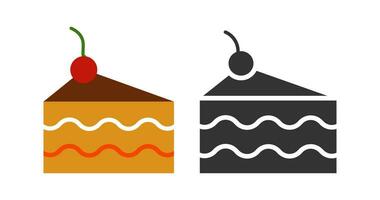 stuk van taart icoon. zoet brood symbool. teken toetje vector. vector