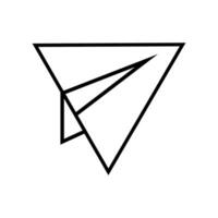 papier vlak icoon. bericht symbool. teken origami vector. vector