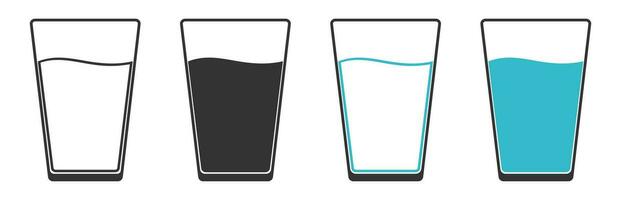 glas van water icoon. drinken symbool. teken drank vector. vector